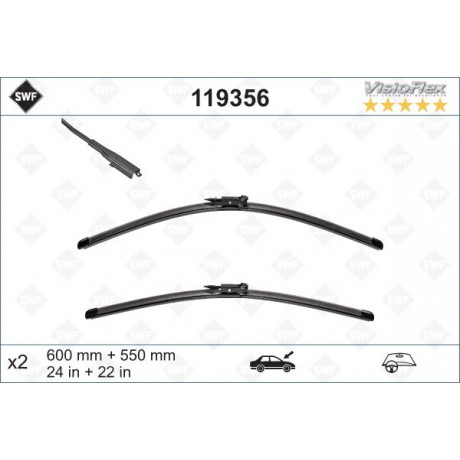 Щітки склоочисника (600/550mm) Volvo S60/S80/V70/XC70/XC90 98-14