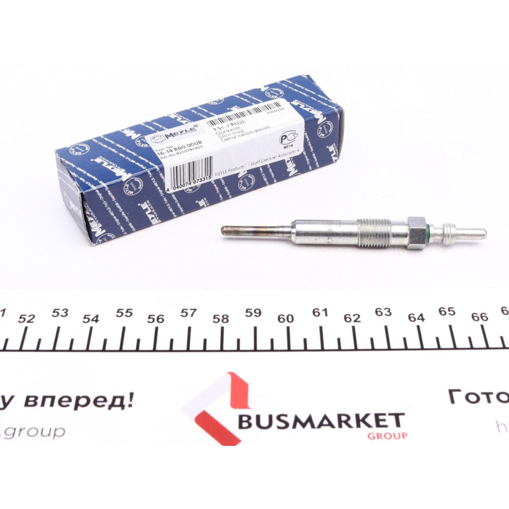 Свічка розжарювання Renault Megane III/Scenic III 1.9dCi 08- (4.4V) M10x1.0 (L=90.5mm) Euro 5