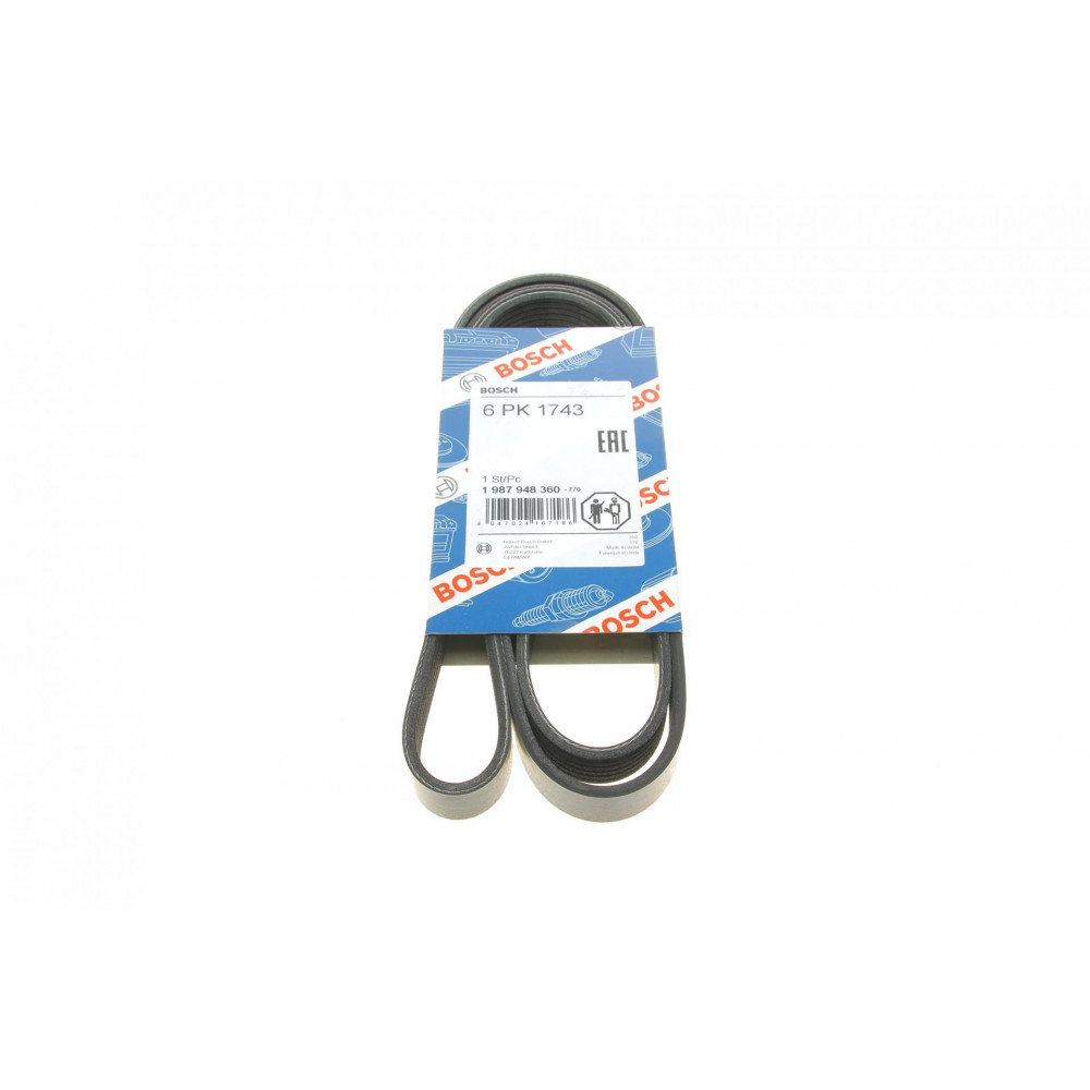 Ремень генератора Peugeot 206/306/4007/406/4007/Citroen C5 1.9TD/2.0/2.2HDI 96- (6PK1743)