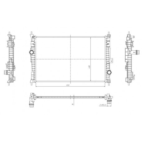 Радіатор охолодження Сitroen Berlingo/C4/C5/Jumpy/Peugeot 308/508/Expert/Partner 1.6/1.6D/2.0D 10-