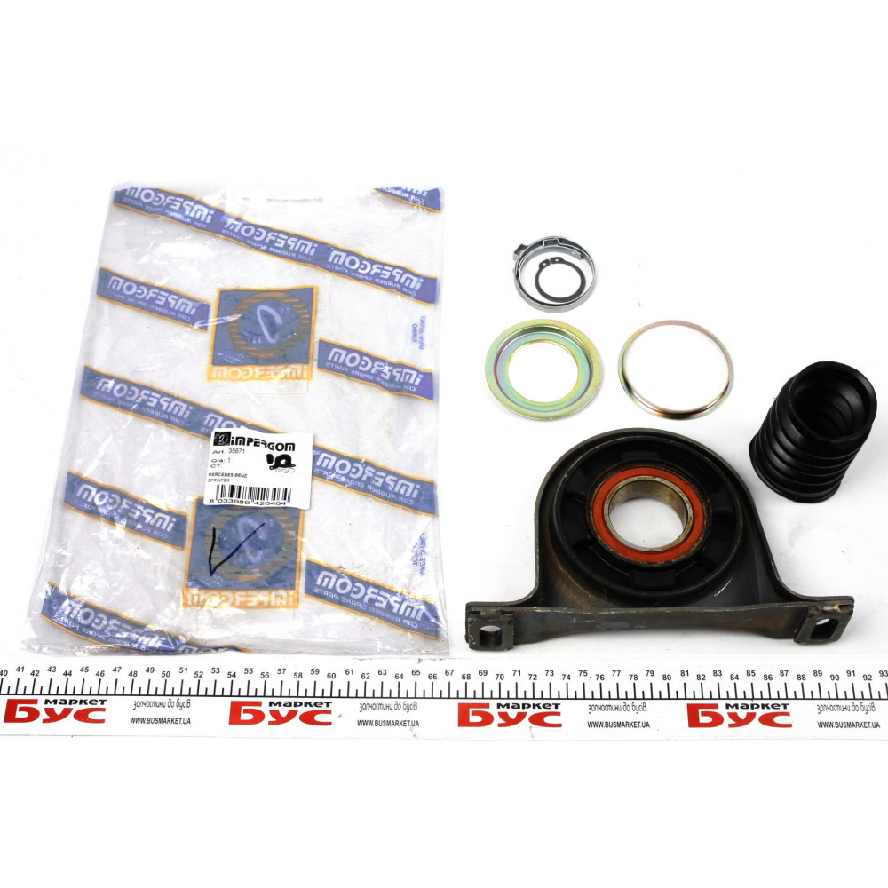 Підшипник підвісний MB Sprinter/VW Crafter 06- (d=47mm) (пильник+хомути)