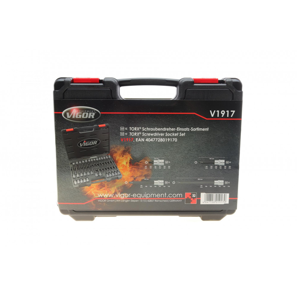 Набір біт 6-гранних/Torx 1/2" (32шт) (T20-T70)