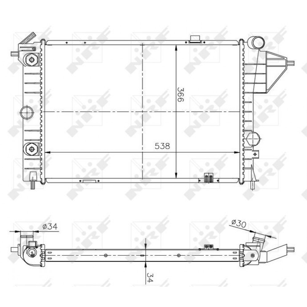 Радіатор охолодження Opel Vectra A 1.6-2.0 88-95