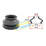 Пильник опори кульової рульового наконечника (універсальний) (49х28x32) 