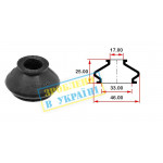 Пильник опори кульової рульового наконечника (універсальний) (33х17x25) 