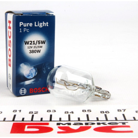 Автолампа W21/5W 12V 21/5W W3x16q Pure Light 380W (без цоколя)