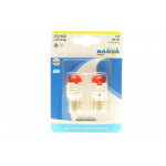 Автолампа P21W 12V BA15s (LED) (червона) (к-кт 2шт.) 