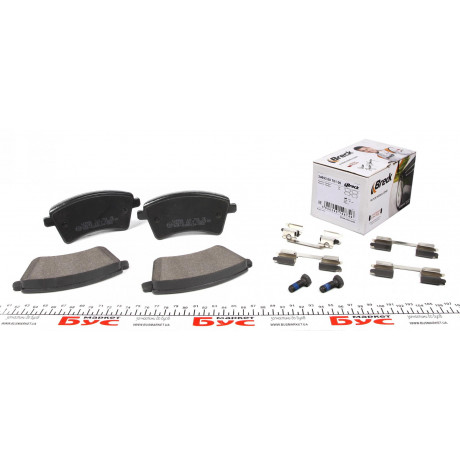 Колодки гальмівні (передні) Renault Kangoo 1.5dCi 08- (з комплектом планок опори прижимних)