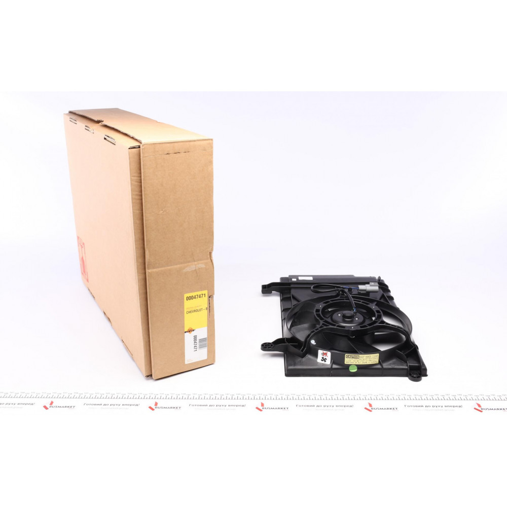 Вентилятор радіатора Chevrolet Aveo 1.4-1.5 05- (з дифузором)