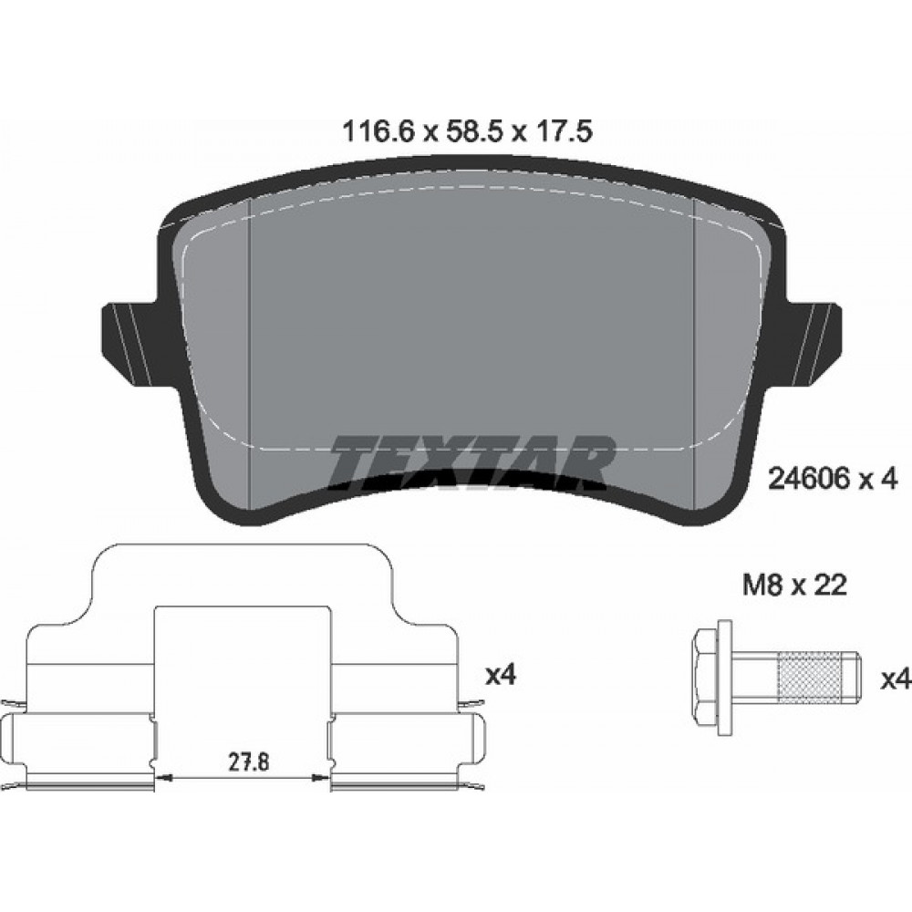 Колодки гальмівні (задні) Audi A4/A5/Q5 07- (Lucas; 330mm) Q+