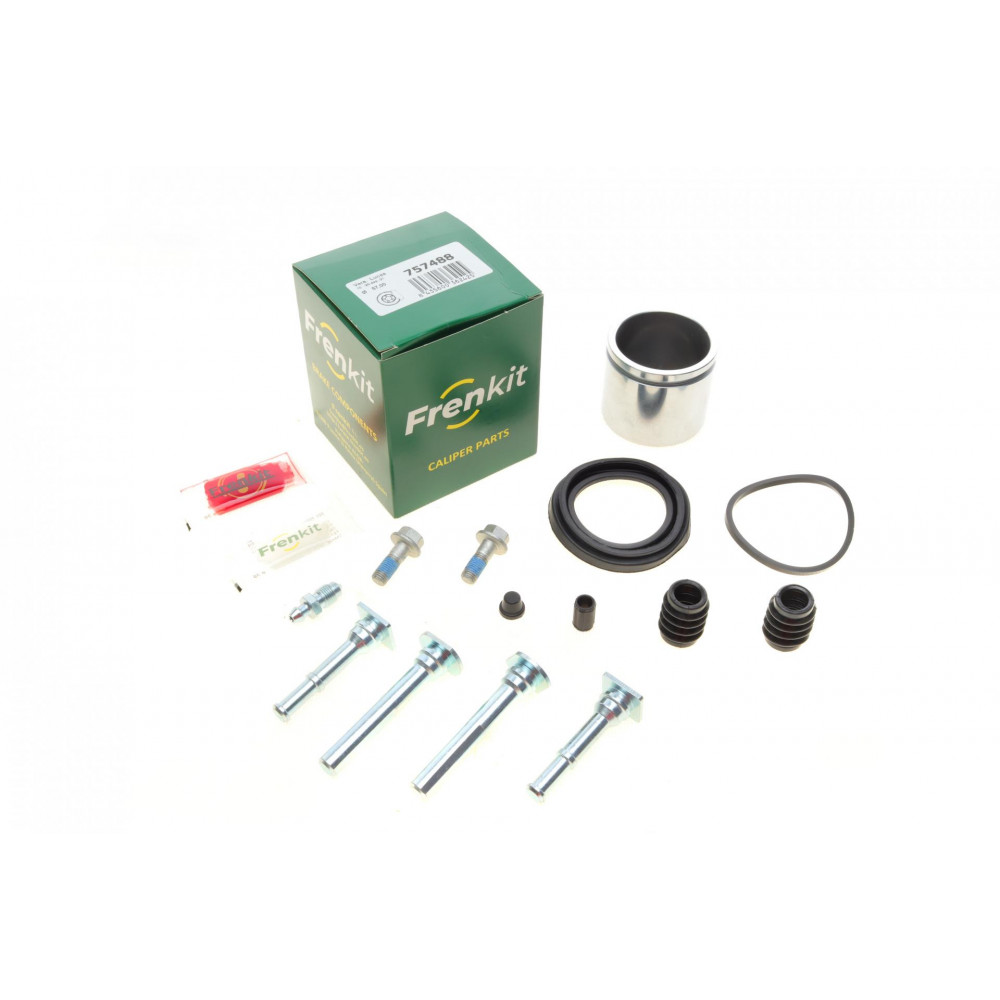 Ремкомплект супорта (переднього) Nissan Primera/Almera 98-08 (d=57mm)(+1поршень/направляюча)(Lucas)