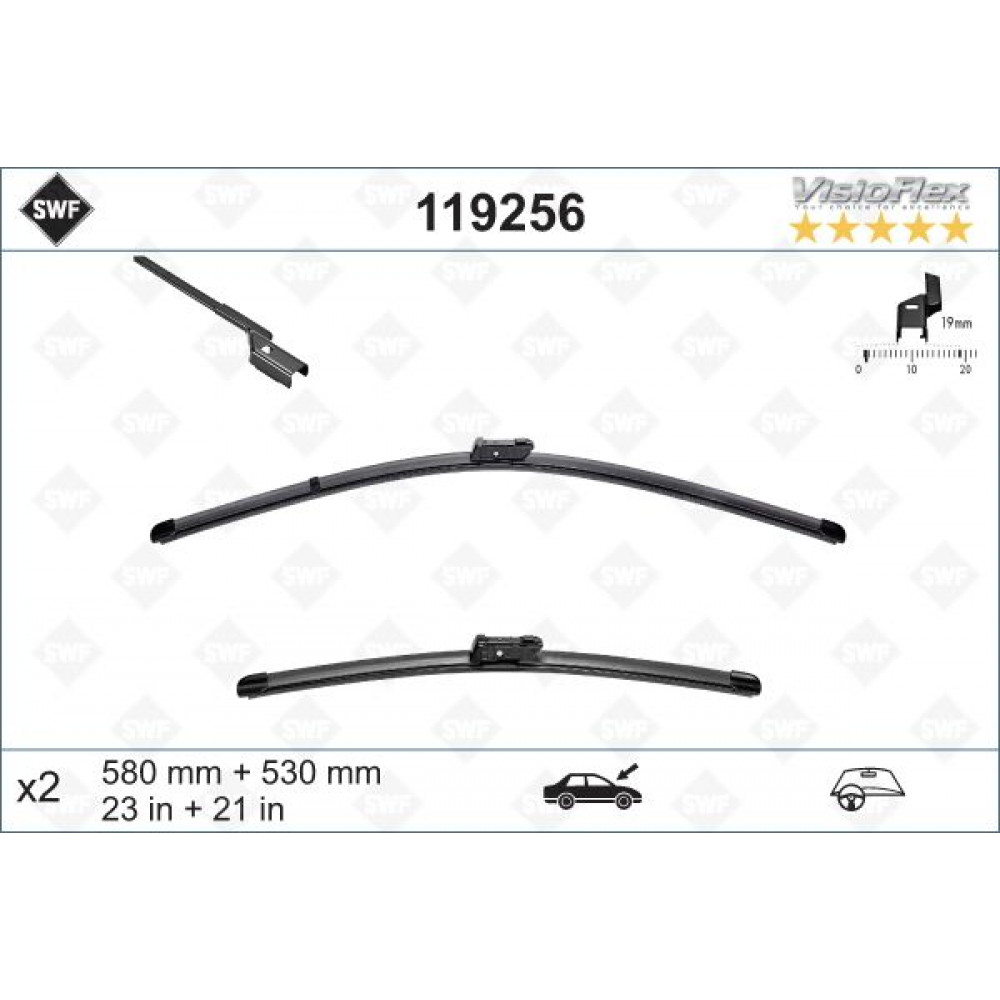Щітки склоочисника (580/530mm) Land Rover Range Rover 2.0D 11-19