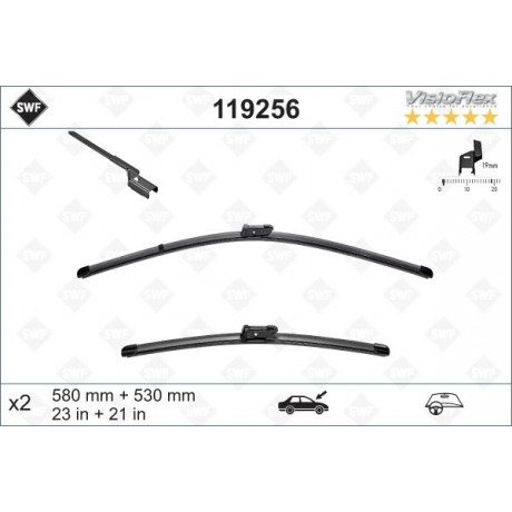 Щітки склоочисника (580/530mm) Land Rover Range Rover 2.0D 11-19