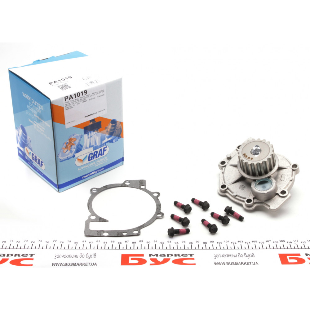 Помпа води Ford Focus II/Mondeo IV/Kuga I 2.5 05-/Renault Laguna 2.0/Volvo 95- (19z) (R/B) (7 лоп)