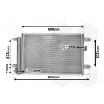 Радіатор кондиціонера Ford Galaxy 2.3i/2.8i/1.9TDI 00-06/VW Sharan 1.8T/2.0i/2.8i/1.9-2.0TDI 95-10 