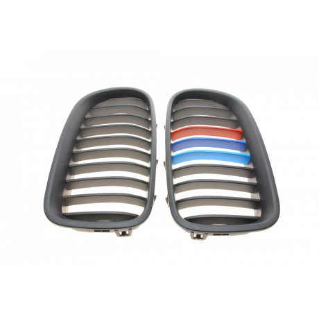Решітка радіатора BMW 5 (F10) 10-17 (Чорний матовий) (M-Technic) (к-кт)