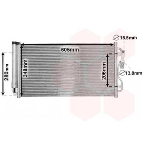 Радіатор кондиціонера BMW 1 (F20/F21)/3 (F30/F80) 11- B37/B38/B47/B48/B58/N13/N20/N26/N47/N55
