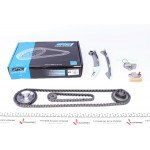 Комплект ланцюга ГРМ Nissan Qashqai 2.0i 07- (ланцюг, натяжник, шестерня,к-кт ланцюга насосу масляного) 