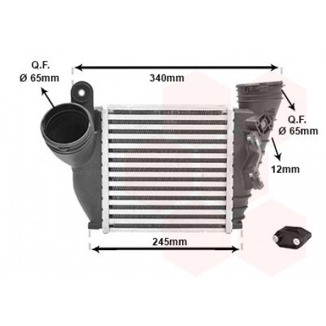 Радіатор інтеркулера VW Golf/Bora/Skoda Octavia/Seat Leon 1.9TDI 00-10