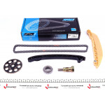 Комплект ланцюга ГРМ Ford Fiesta V 1.3 01-08 (ланцюг, натяжник, шестерня) 