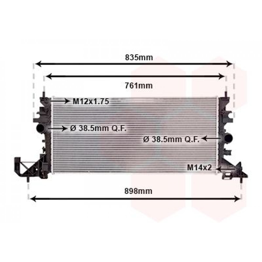 Радіатор кондиціонера Opel Insigna K 1.0/1.4/1.6Turbo/CDTi 15-
