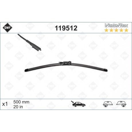 Щітка склоочисника (задня) (500mm) Ford Mondeo 15/Opel Insignia 08-17