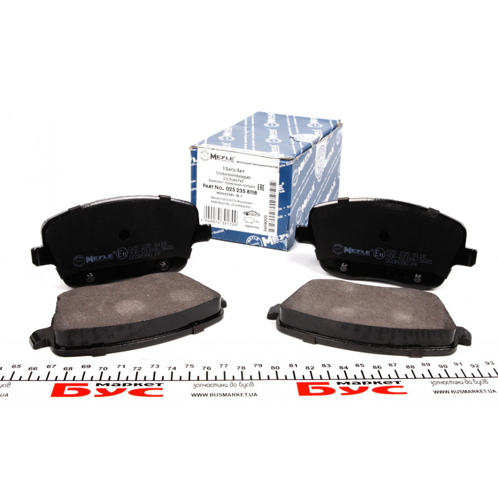 Колодки гальмівні (передні) Seat Cordoba/Ibiza IV/VW Polo/Skoda Fabia 99-15/Roomster 06-15