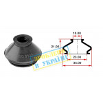 Пильник опори кульової рульового наконечника (універсальний) (23х10x21) 