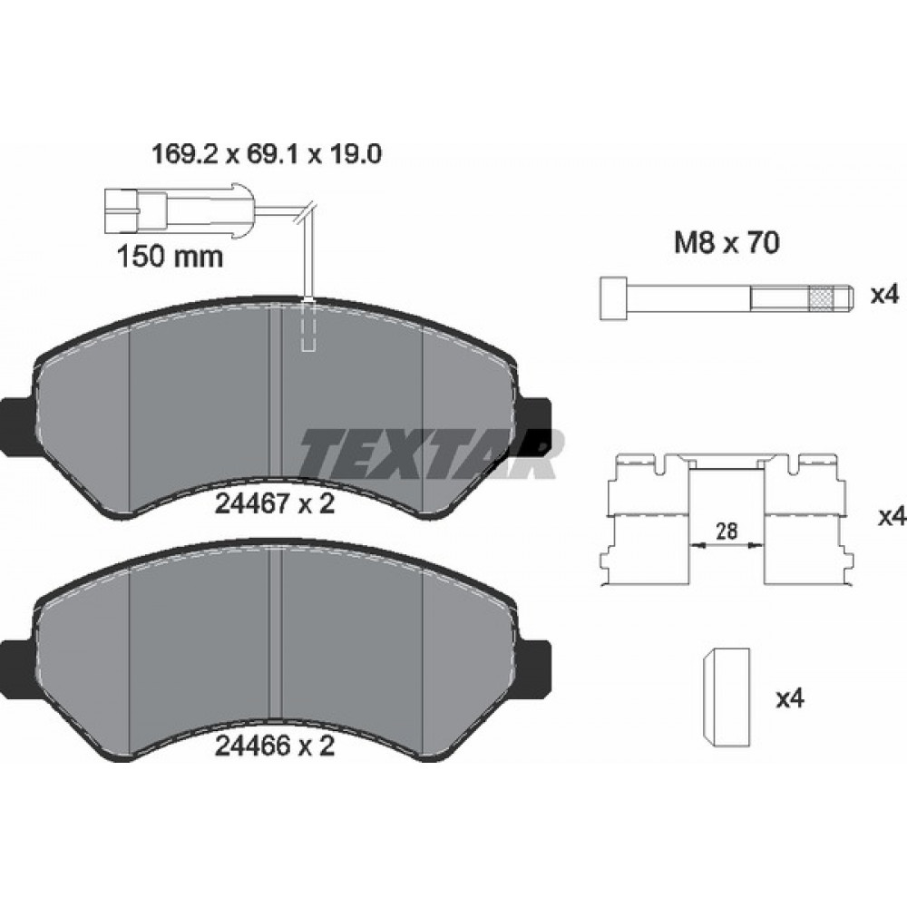 Колодки гальмівні (передні) Citroen Jumper/Fiat Ducato/Peugeot Boxer 2.0-3.0HDi 06- R16(+датчик) Q+