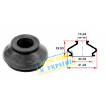 Пильник опори кульової рульового наконечника (універсальний) (16х31x19) 