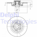 Диск гальмівний (задній) Renault Laguna II/Scenic II (274x11) (+ABS) (з підшипником) 