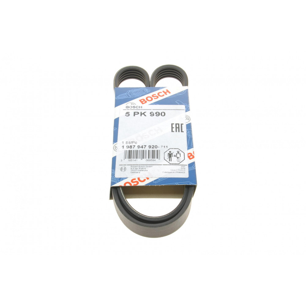 Ремінь генератора Opel Astra/Vectra 1.4/1.6i 88-95 (5PK990)