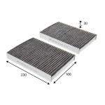 Фільтр салону BMW 5 (G30)/7(G11/G12) 15-(вугільний) (к-кт 2 шт.) 