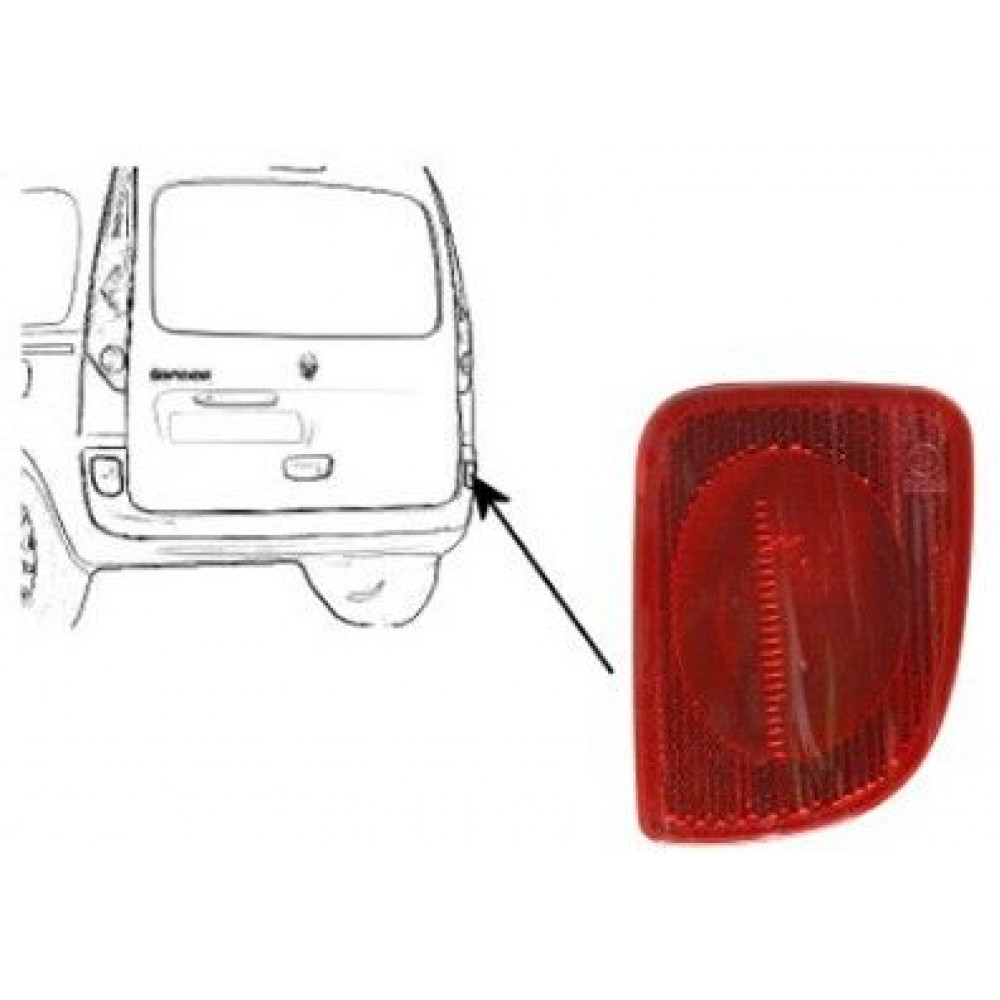 Ліхтар задній протитуманний Renault Kangoo 08- (R)