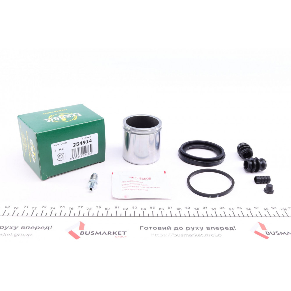 Ремкомплект супорта (переднього) Skoda Fabia 99-(d=54mm) (+поршень) (Lucas)