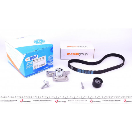Комплект ГРМ + помпа Renault Kangoo/Laguna/Megane/Scenic/Duster/Nissan 1.5dCi 09- (123x27) (PA1091)