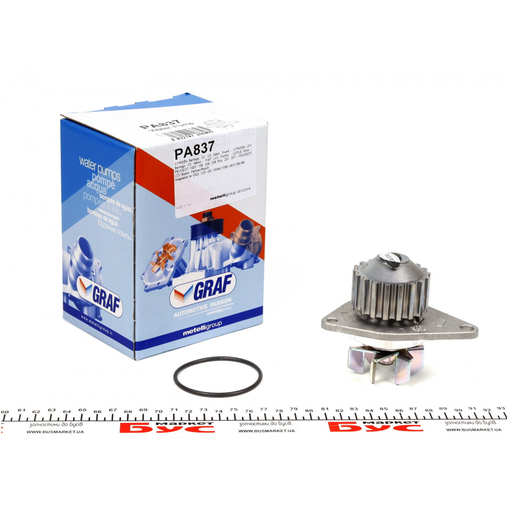 Помпа води Citroen C2/C3/Berlingo/Nemo/Peugeot 206/207/307/Bipper 1.1/1.4i 96- (18z) (B/B) (6 лоп.)