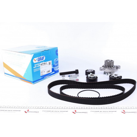 Комплект ГРМ + помпа VW LT 2.5SDI/VW T4/Volvo S70/S80/V70 2.5TDI 96-06 (122x26.5 / 81x21) (PA758)