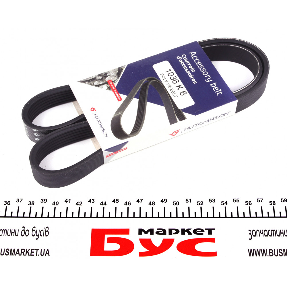 Ремінь генератора Fiat Bravo 1.9TD/JTD 96-01/1.6 D Multijet 07- (6PK1036)