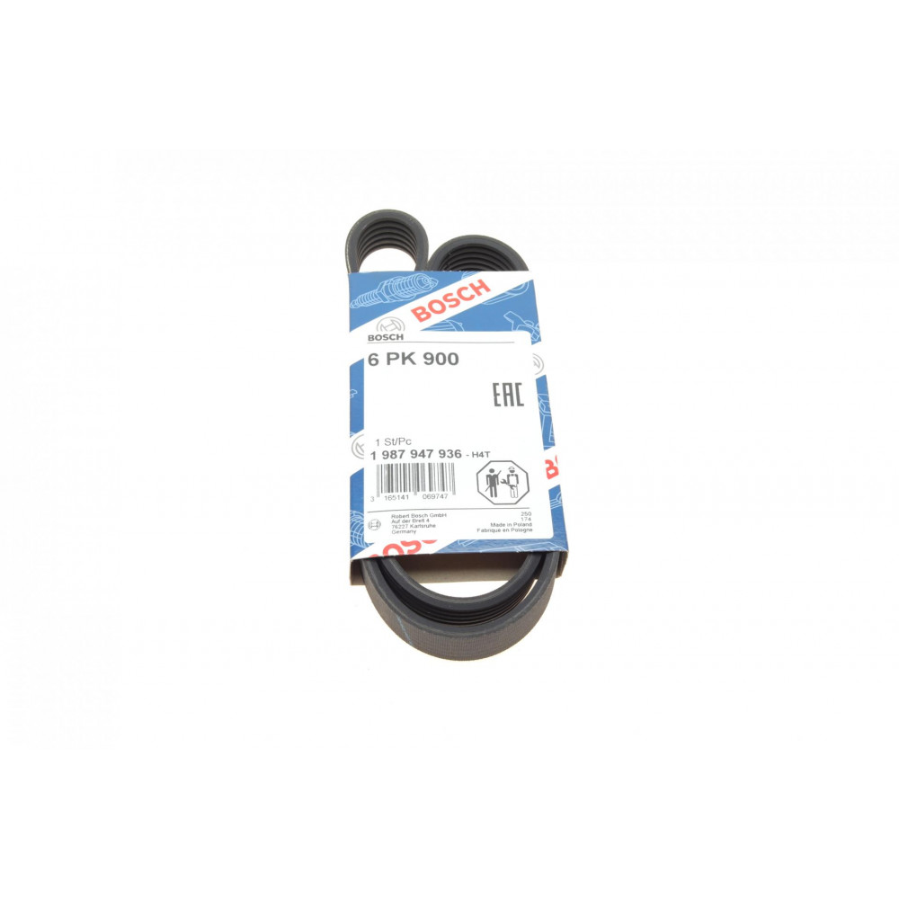 Ремінь генератора VW Caddy/Golf/Skoda Octavia 1.6/2.0 04-15/Fiat Ducato 2.5TDI 94-02/Scudo 1.6 96-06