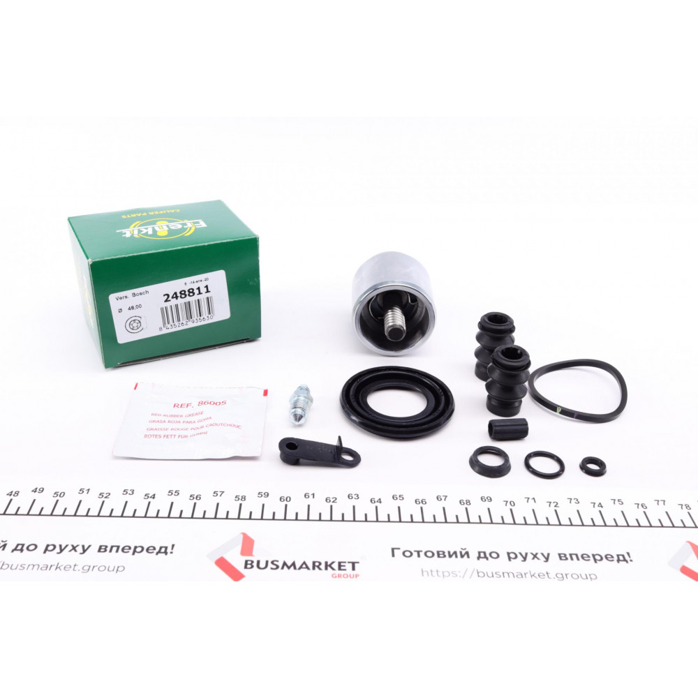 Ремкомплект супорта (заднього) (L) Ford Transit 06- (d=48mm) (+поршень з механізмом) (Bosch)