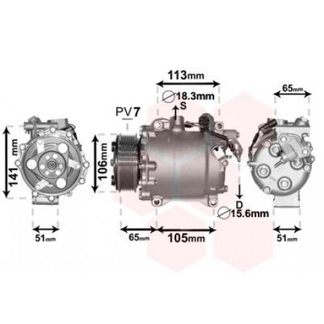 Компресор кондиціонера Honda CR-V III 2.4 i-VTEC 06-