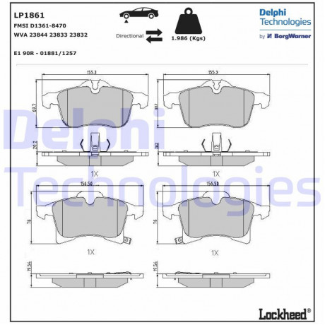 Колодки гальмівні (передні) Opel Astra/Combo/Zefira 98- (Continental)