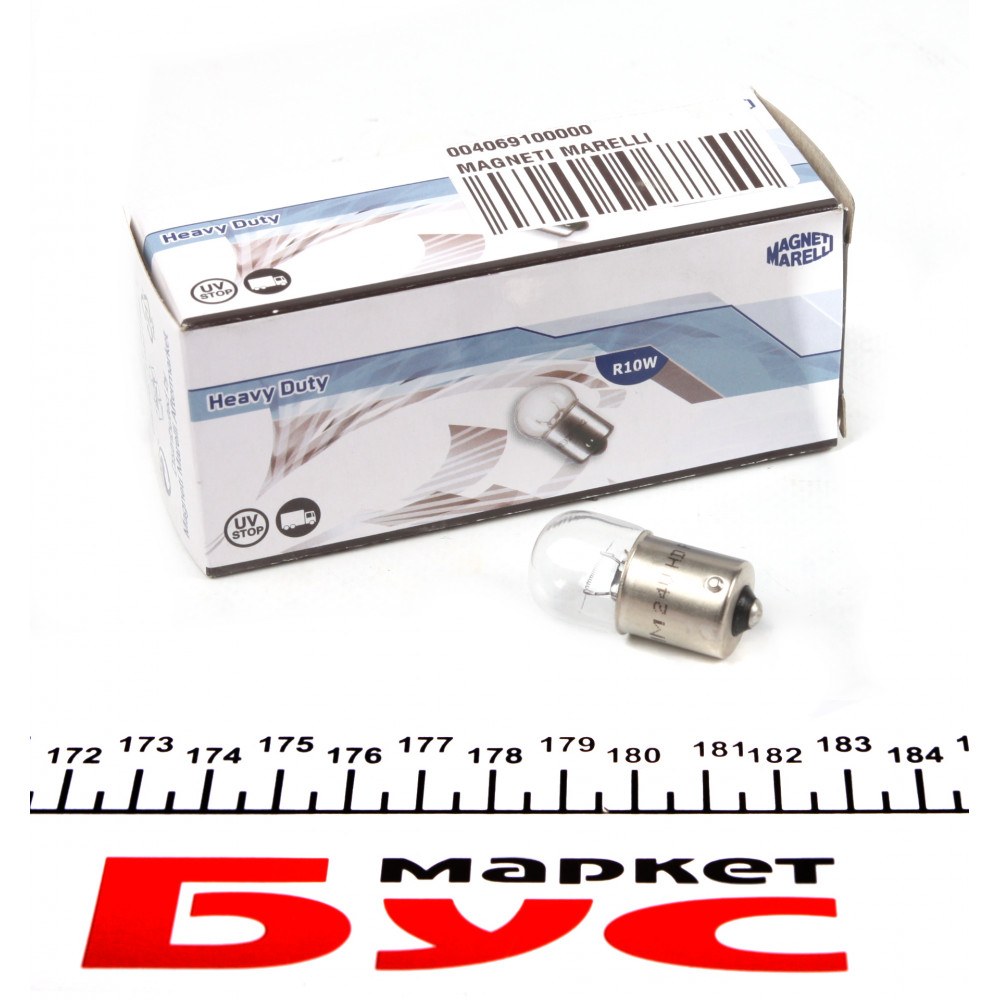 Автолампа R10W 24V 10W BA15s Heavy Duty