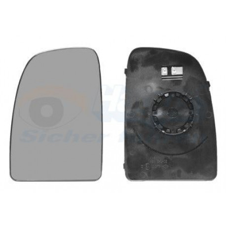 Скло дзеркала (з підігрівом) Citroen Jumper/Fiat Ducato/Peugeot Boxer 06- (L) (верхн.)
