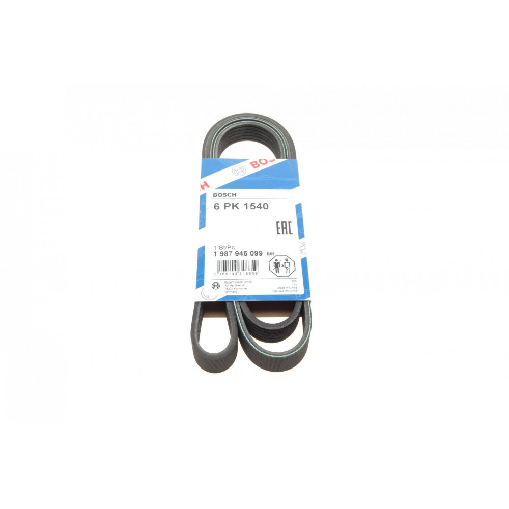 Ремінь генератора поліклиновий VW Golf/BMW/Ford/Opel (6PK1540)
