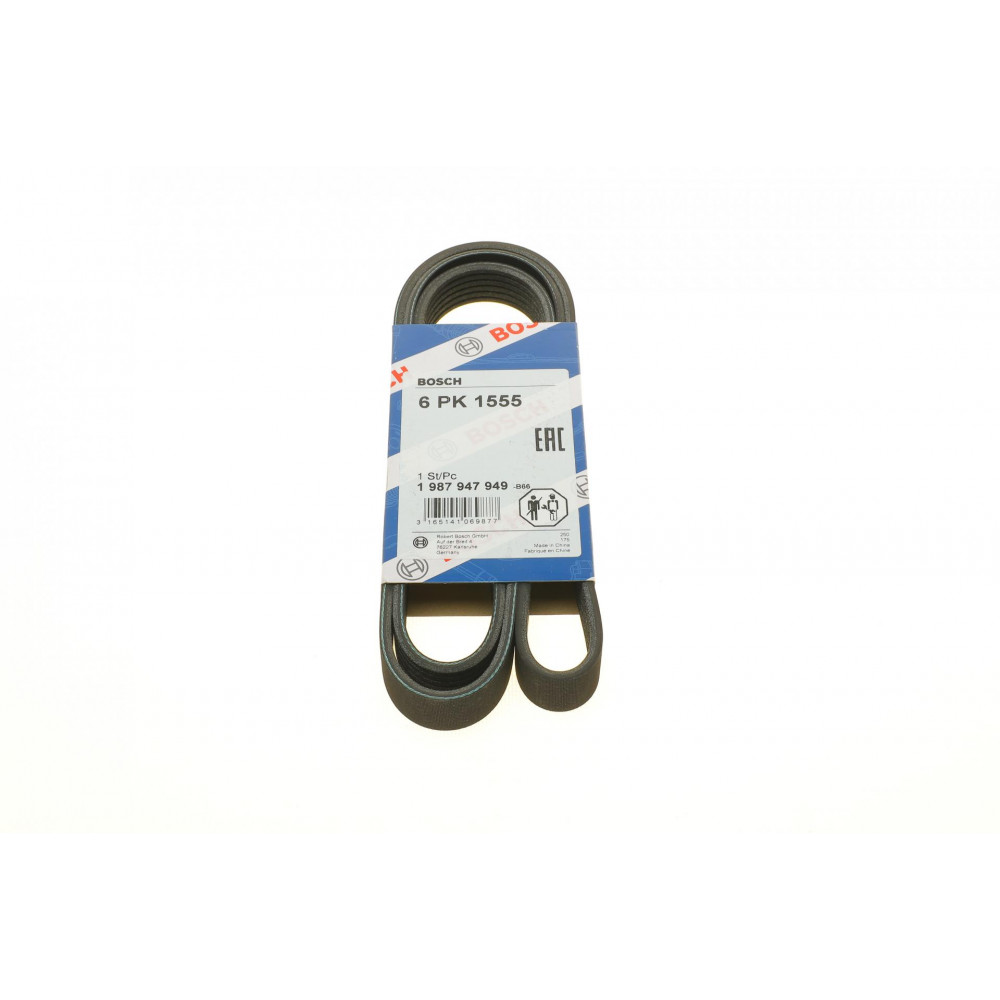 Ремінь генератора поліклиновий VW T5/Amarok 2.0TDI 09-/Ford Focus/Kuga/Galaxy 98-/Opel Astra J/Insignia A 1.6 08- (6PK1555)