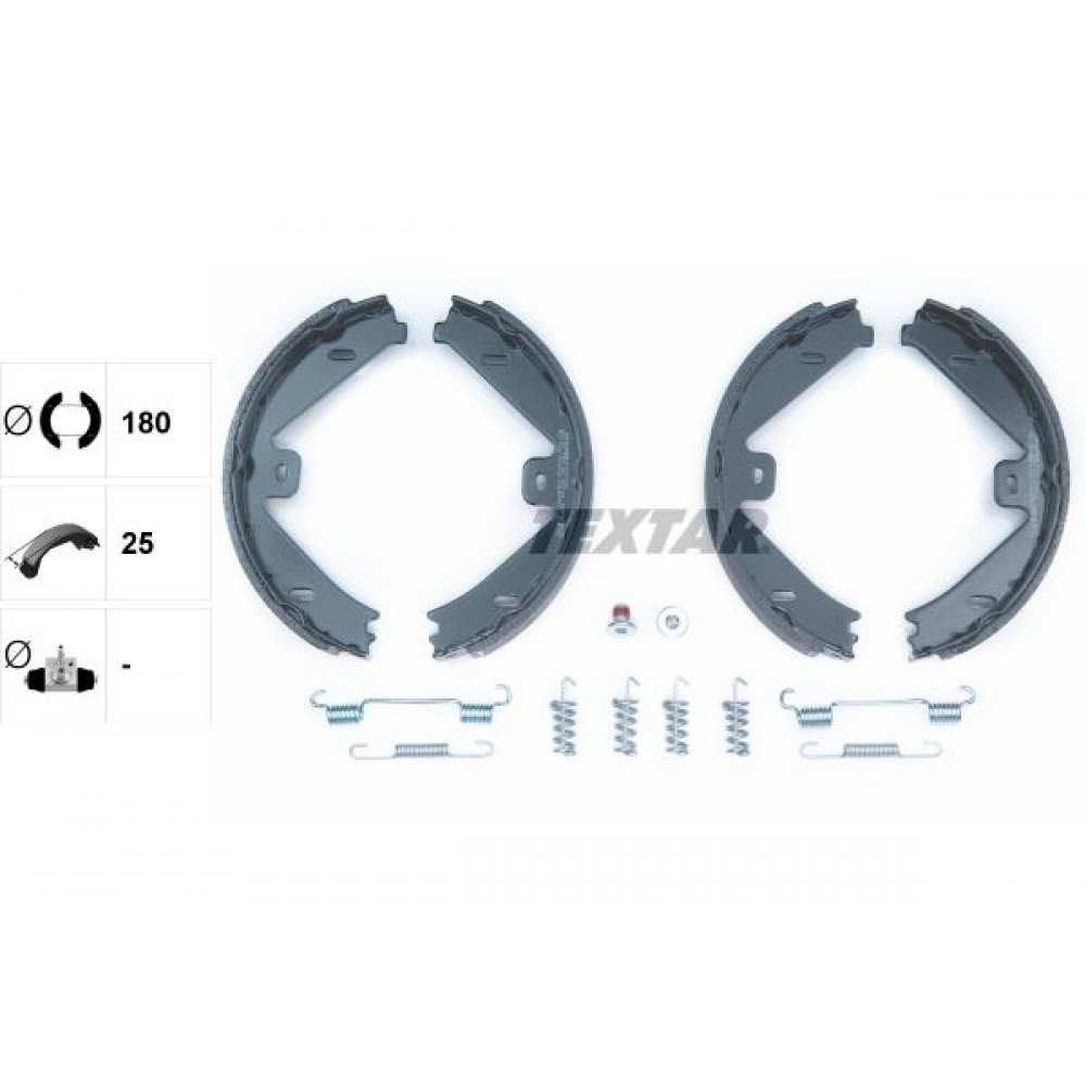 Колодки ручника MB E-class (E212)/B-class (W245) 09- (180x25)