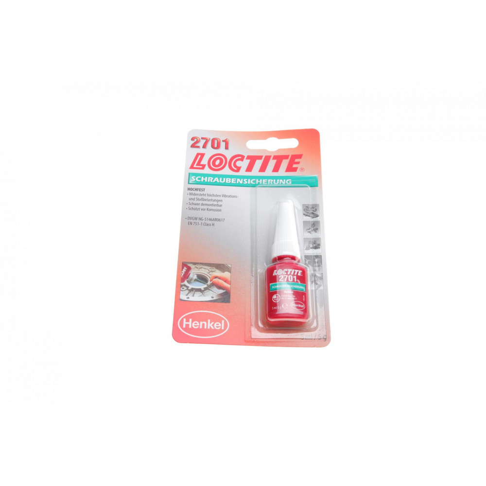LOCTITE 2701 5ML DE фіксатор різьби (зелений) (високої фіксації) (не для активн. металів)