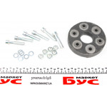 Муфта кардана еластична MB E-class (W210/W124/W202) 1.8-3.0D 82-97 (з к-кт болтів) 26x80x80 